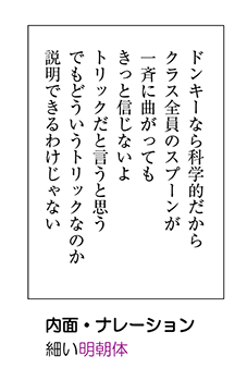 内面のセリフ