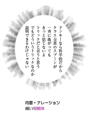 内面のセリフ